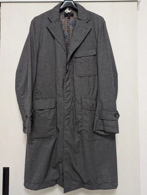 Engineered Garments Chester Coat Tropical Wool A-Line Sharp Silhouette S #EK ZFA - Image 1 of 3