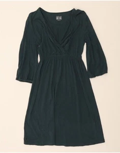 CONVERSE Womens 3/4 Sleeve A-Line Dress UK 10 Small Green Cotton AG08 - Picture 1 of 3