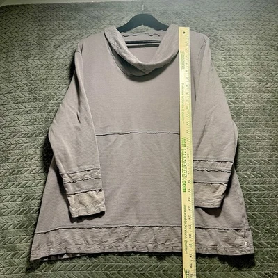 Неоновый Будда драпированный капот шеи длинным рукавом туника Топ женщин XL - Изображение 1 из 4