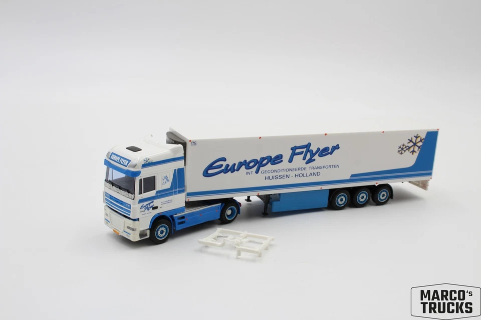 AWM DAF XF Refrigerated Semi-Trailer "Europe Flyer Huissen Holland" Custom 1:87  - Image 1 of 1