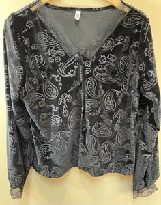 Babydoll de terciopelo con estampado de cachemira Y2K para mujer con ribete de encaje mediano caprichoso - Imagen 1 de 9