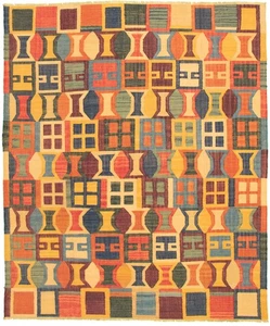 Vintage Hand Woven Turkish Carpet 8'3" x 10'0" Traditional Wool Kilim Rug - Picture 1 of 9