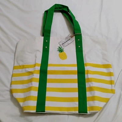 Tommy Bahama Bolso de Lona Reutilizable Bolso de Playa Bolso de Compras Piña Nuevo con Etiquetas Foto 1 de 4