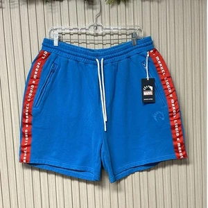 LIQUID X MARVEL Retro Captain America Shorts Blue Pigment Dye Boys 2XL - Picture 1 of 10