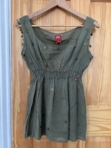 Brand New Miss Sixty Women Green Strap Mielata Top Size Large - Picture 1 of 4