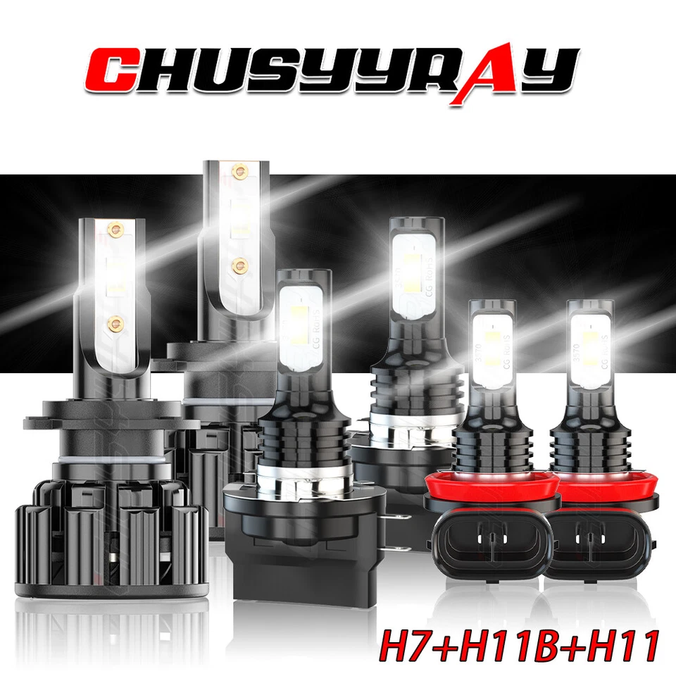 Kit de faros LED haz alto/bajo + faros antiniebla para Kia Rondo 2014-2017 Foto 1 de 4