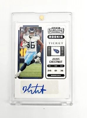 ROOKIE TICKET AUTO 2022 Panini Contenders Julius Chestnut TITANS SACRED HEART RC - Image 1 of 2