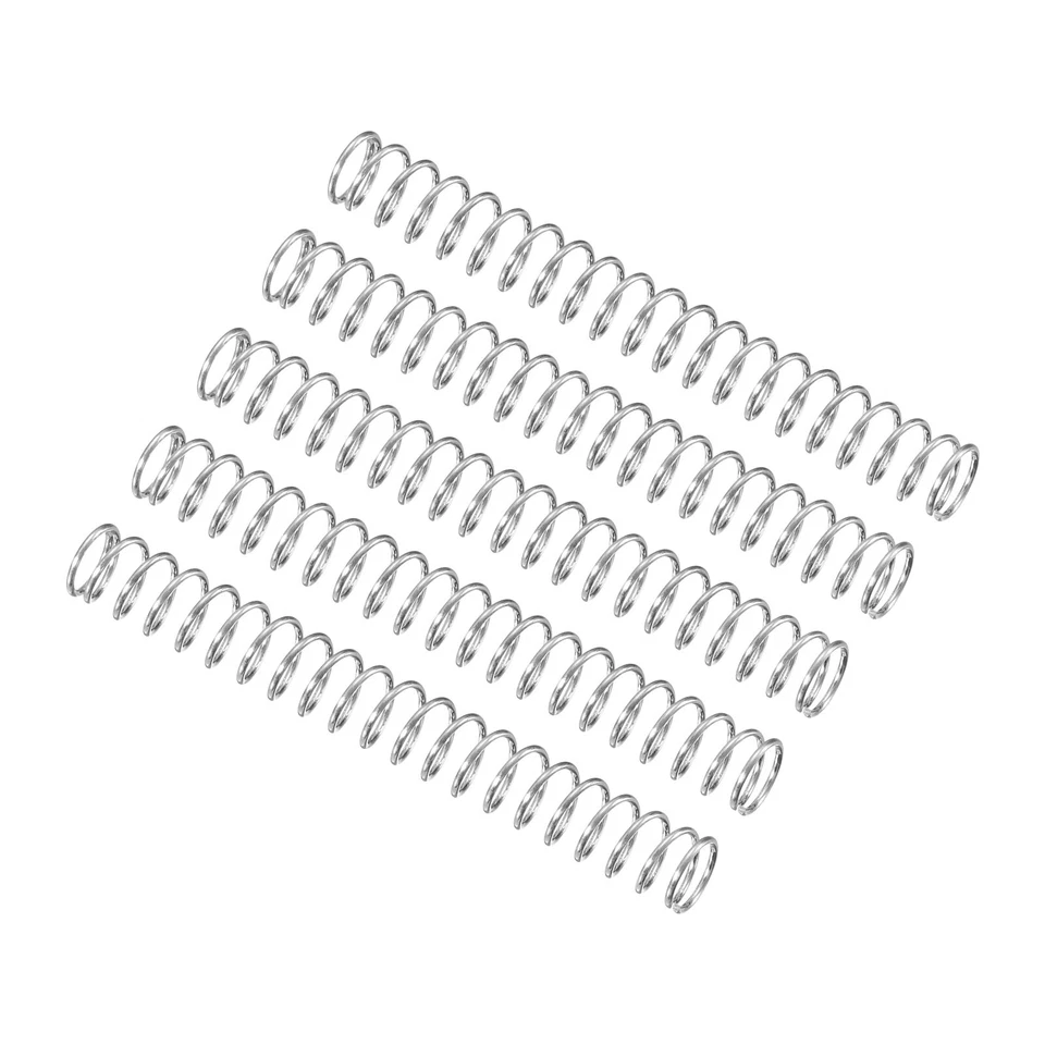 METALLIXITY Druckfeder,5er-Pack 304 Edelstahl,6mm AD,0,6mm Draht,50mm Länge
