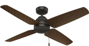 Hunter 52" Tropical Premier Bronze 4 Blade Outdoor Damp Ceiling Fan - Picture 1 of 1