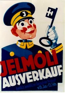 Original vintage poster JELMOLI FASHION STORE ZURICH KEY c.1935 - Picture 1 of 1