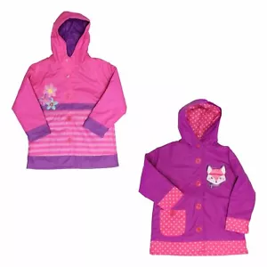 Western Chief Hooded Rain Coat for Girls - Water Resistant Jacket - Picture 1 of 3