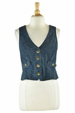 Candie's Women Coats & Jackets Vests XL Blue Cotton