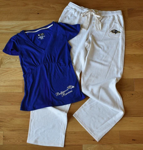 Baltimore Ravens Ladies Luxe Pajama Set Cover