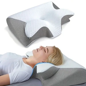 Cervical Pillow for Neck Pain Relief, Contour Memory Foam, Ergonomic Orthopedic - Picture 1 of 12