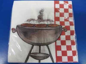 Grillin' Classic Picnic Cookout BBQ Summer Theme Party Paper Luncheon Napkins - Picture 1 of 1