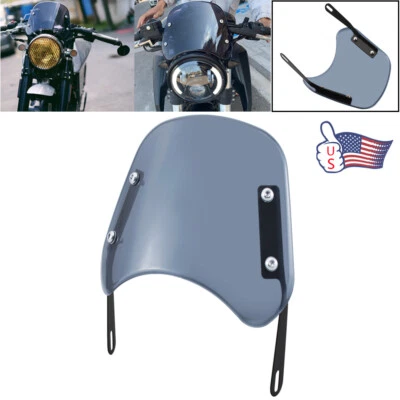 Windshield Windscreen For Suzuki Motorcycle Side Mount Round Headlights fairring - Image 1 of 4