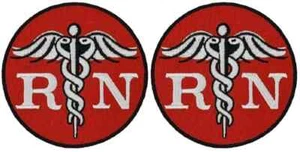 MEDICAL RN NURSE EMBROIDERED ROUND NURSE PATCH |2PC iron On or Sew 3"X3" - Picture 1 of 1