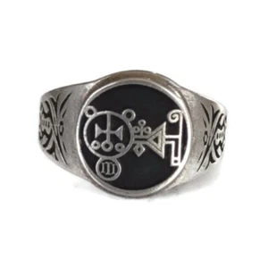 Anillo Amdusias #67 de los 72 demonios goéticos del rey Salomón + colgante adicional - Imagen 1 de 10