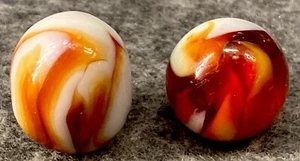 😎“Drizzle” Akro Marbles-NM.81 & .91 The Oddity Is Oblong-Big Boys #35🔥 - Picture 1 of 7
