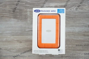 NEW LaCie LAC9000298 Rugged Mini 2TB External Hard Drive - Orange - Afbeelding 1 van 3