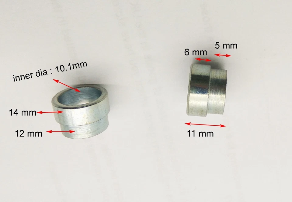 KIAN M10 a M12 amortiguador/barra extremo superior sombrero reductor de pasos rosa kit espaciador de coche