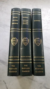 The Harvard Classics Deluxe Edition 1969 Lot Of 3 Books Green HC Ve Ri Tas - Picture 1 of 10