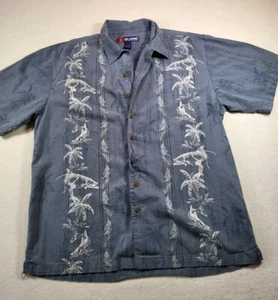 reel legends Hawaiian Shirt Fish & Palm Trees - Picture 1 of 8