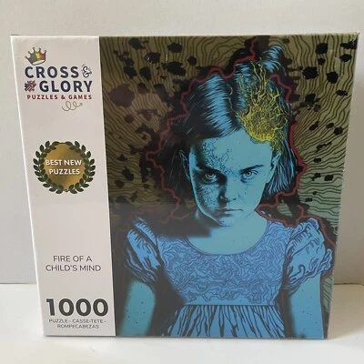 Puzzle Fire of a Child's Mind Cross & Glory 优质 1000 件全新 Pkg — 第 1/4 张图片