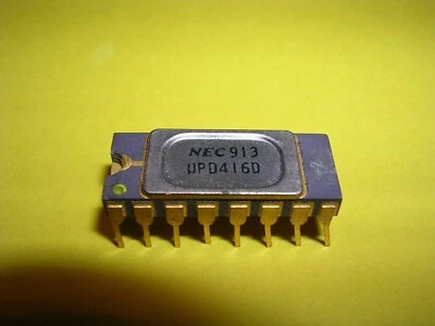 NEC UPD416D (PD416D, PD416, 416) 32K x 1 Dynamic MOS RAM, Intel C2117 Compatible - Image 1 of 3