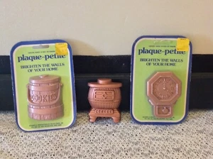 3 Vtg 70's KITCH Colonial Style Copper colored wall plaques Retro Miller Studio - Picture 1 of 3