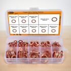 200Pcs Copper Washer Sealing Gasket Assortment Kit Pure Copper Oil Plugs Washer