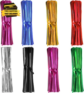 3200 Piezas Corbatas Giratorias Metálicas - Corbatas de Plástico de 4" para Bolsas y Pan - Reutilizables, 8 Co - Imagen 1 de 7