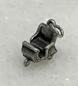 Vintage Sterlingsilber 925 Motiv Kutsche Charm - Bild 1 von 4