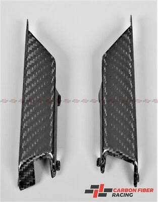 2008-2018 BMW F800GS Front Fender Brake Line Covers - 100% Carbon Fiber - Imagem 1 de 2