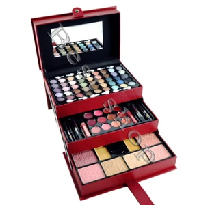 CC2012 65Colores 3 Bandejas Sombra de Ojos Profesional Estuche de Cuero Kit de Maquillaje Juego de Regalo - Imagen 1 de 5
