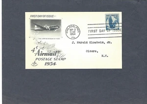 #C48 4c POSTAL CARD FDC PHILADELPHIA,PA SEP 3-1954 ARTCRAFT CACHET - Picture 1 of 1