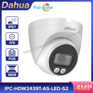 Micrófono a todo color Dahua 4MP globo ocular PoE cámara de seguridad IP IPC-HDW2439T-AS-LED-S2 - Imagen 1 de 10
