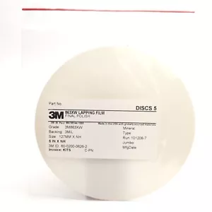 Lot of 5 3M 863XW Final Polish Film, Grade: 3M863XW, 5" Diameter, 60-0200-0626-2 - Picture 1 of 3