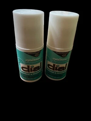VTG Dial Crystal Breeze Anti-Perspirant Deodorant Roll-on 1.5 oz  Lot Of 2 NOS - Image 1 of 4