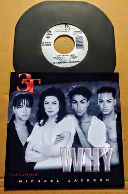 3T & MICHAEL JACKSON WHY  7" UK VINYL JUKEBOX SINGLE 45 - FREE CUSTOM PIC SLEEVE - Bild 1 von 4