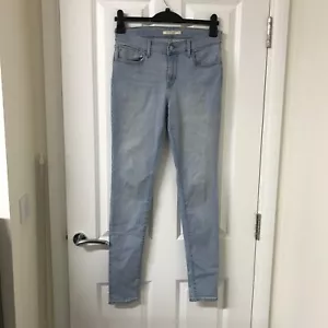 Levis Super Skinny 710 Jeans - Size W30 L32 cotton light blue denim stretch - C9 - Picture 1 of 7