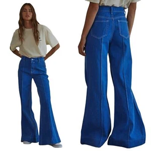 NWT By Together High Rise Crossroads Retro Super Flare Jeans Small Western Boho - Picture 1 of 7