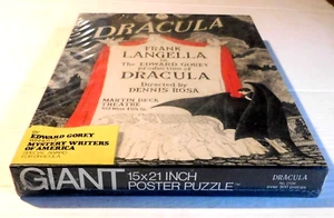 DRACULA: ORIG. JIGSAW PUZZLE by EDWARD GOREY for 1978 Stage production - Picture 1 of 3