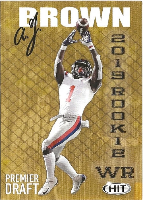 2019 Sage Hit AJ Brown Premier Draft RC Philadelphia Eagles - Image 1 of 1