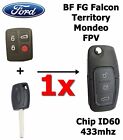 Ford Bf Fg Falcon Territory Mondeo Fpv 3 Button Transponder Remote Flip Key