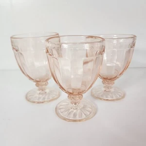 Vintage Rosa Depressionsglas Schnapsglas/Cordialglas 3er Set - Bild 1 von 7