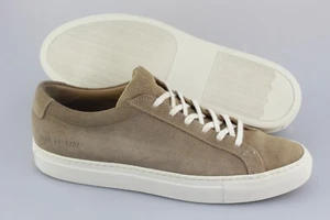 Men's COMMON PROJECTS 'Achilles 2309' Brown Waxed Suede Sneaker Size US 8 EUR 41 - Picture 1 of 7