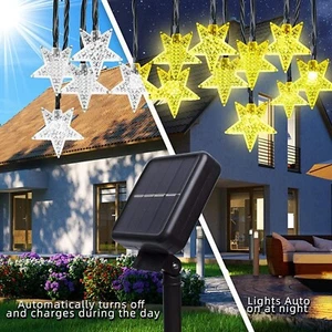 5M-15M LED Solar String Lights Outdoor Star Fairy Light Patio Garden Party Decor - Picture 1 of 20