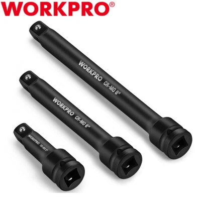 WORKPRO 1/2" Drive Impact Extension Bar Set 3 Pieces 3 6 8 Inch Socket Extension - Image 1 of 4