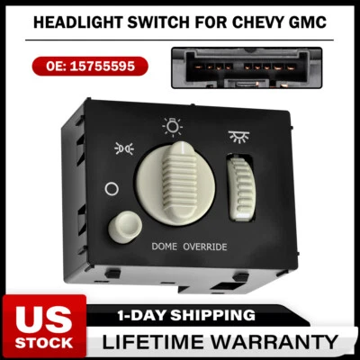 Interruptor atenuador de faros para Chevy Silverado Tahoe GMC Sierra 1999-2002 Foto 1 de 4